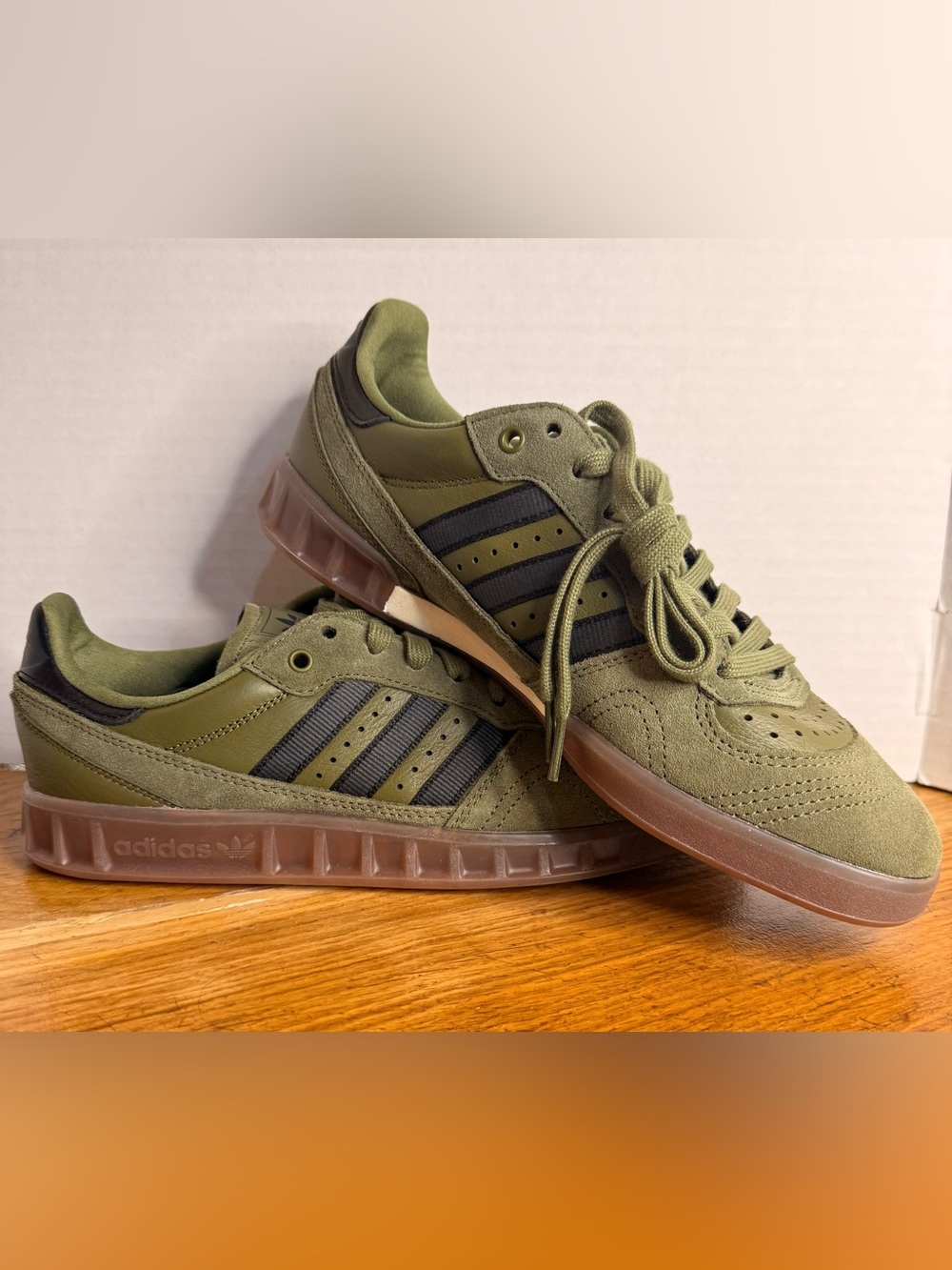 Adidas Originals Handball SpezialxTorsion Olive Green Gum Sole Sneakers Men 8.5